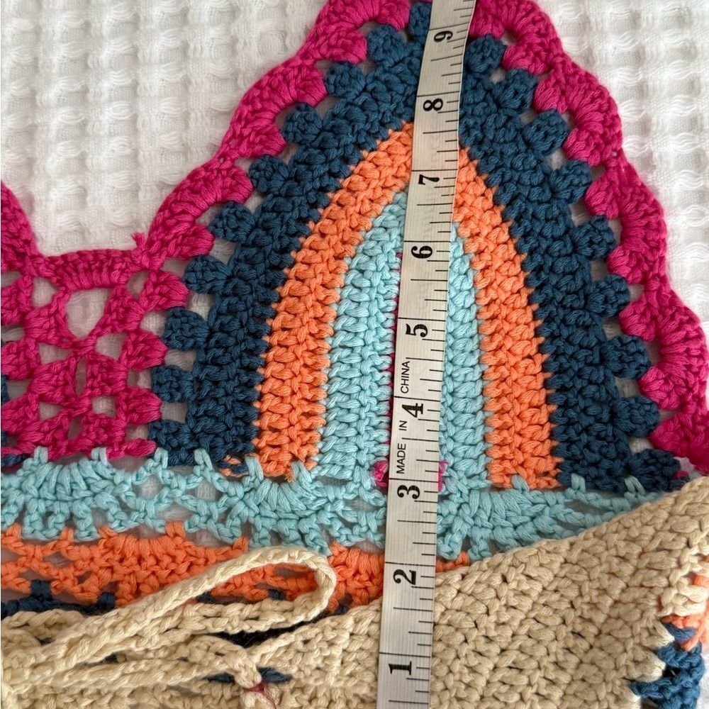 Multicolor Crochet Halter Top - Picture 3 of 7